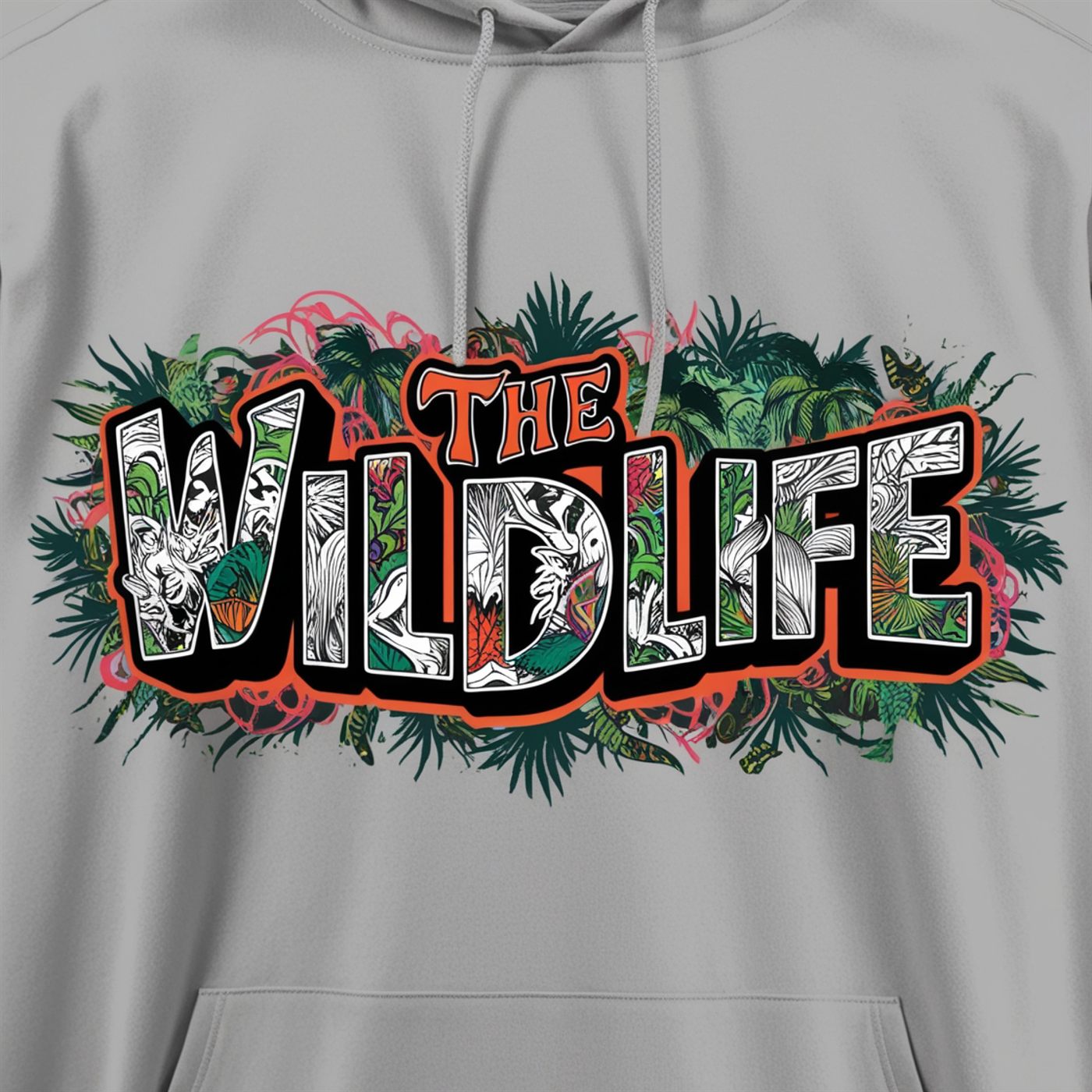 THE WILDLIFE のフルカラーDTFプリント(接写)
